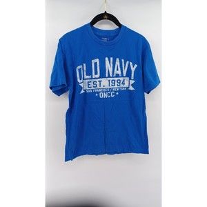 Old Navy Youth T-Shirt Short Sleeve Crew-Neck Navy Size S Blue